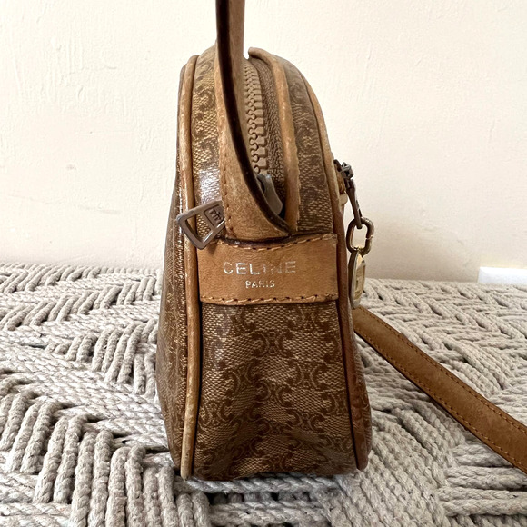 CELINE Paris Macadam Vinyl and Leather Crossbody Bag - Picture 12 of 14